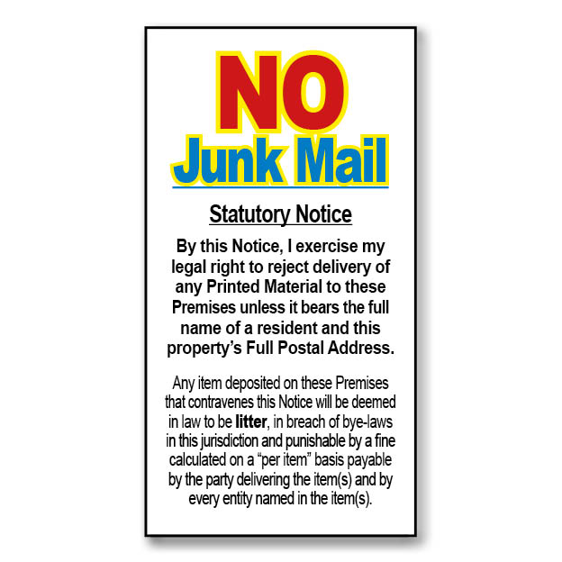 No Junk Mail