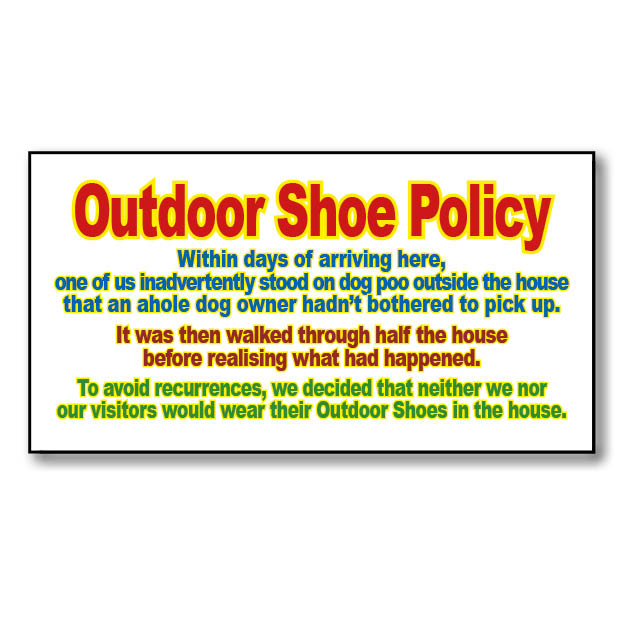 Outdoor Shoe Policy