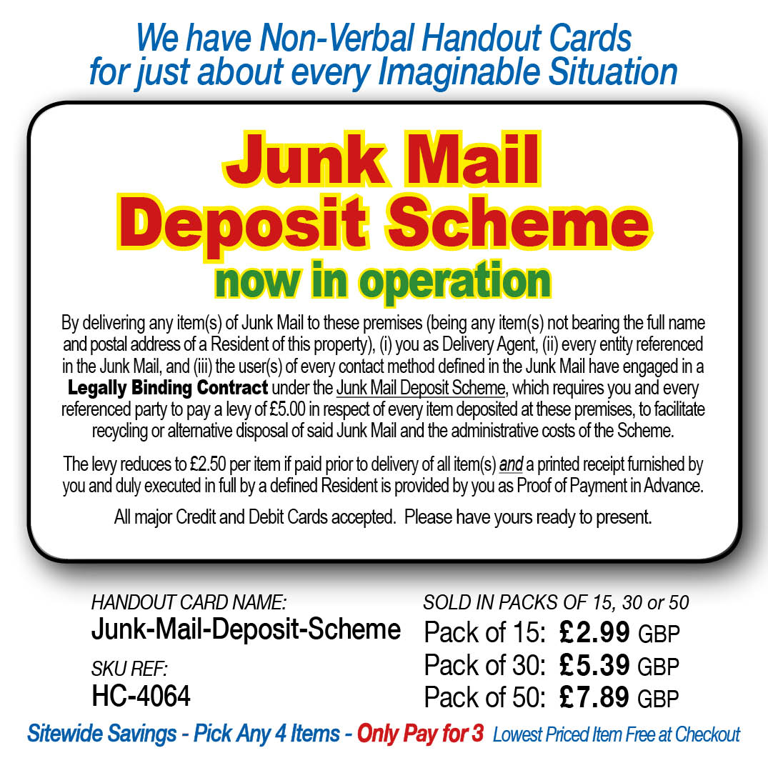 Junk Mail Deposit Scheme