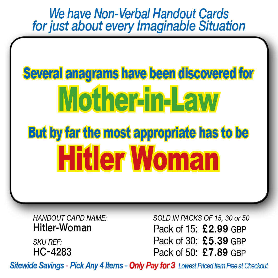 Mother-in-Law = Hitler Woman