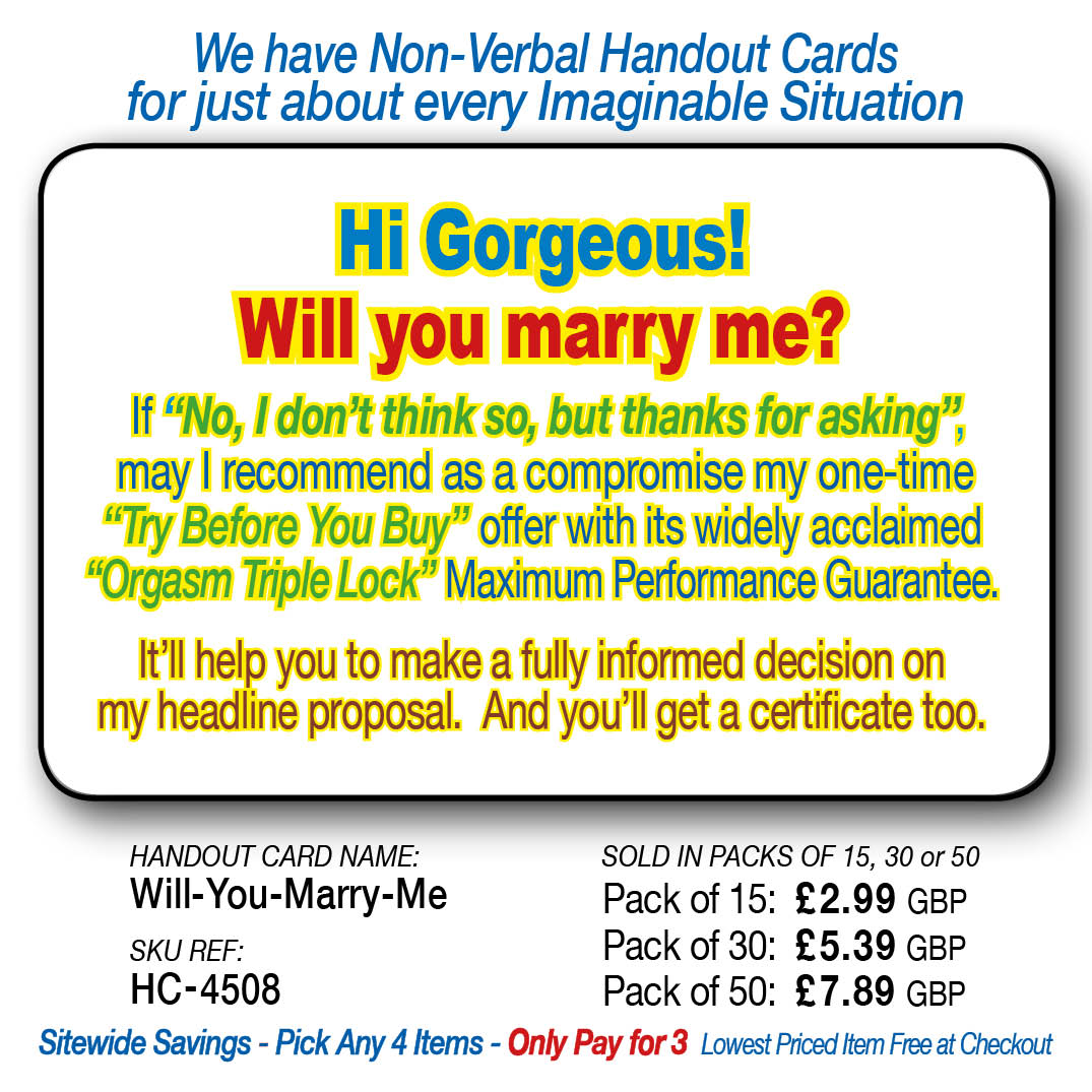 Hi Gorgeous! Will you marry me?