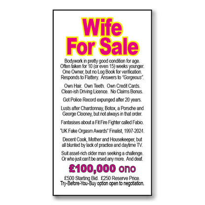 Wife for Sale
