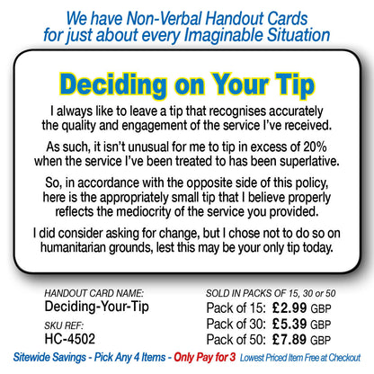 Deciding on Your Tip