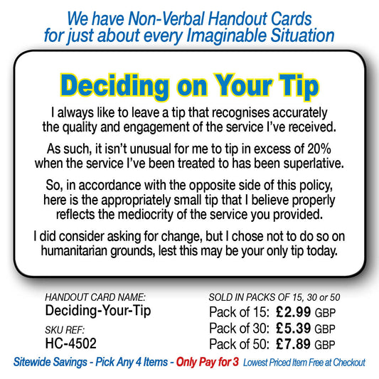 Deciding on Your Tip